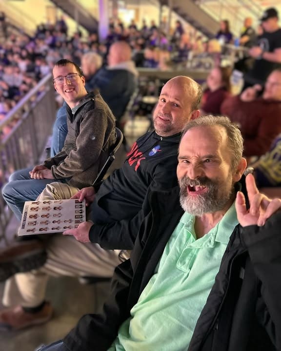 Friends watching JMU game